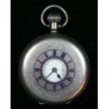 F.A. Chandler, Leamington Spa, Watchmaker to the Admiralty, a silver keyless wind half hunter pocket