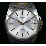 Seiko 100M, a stainless steel quartz date gentleman's wristwatch, model SGEF 83P1, ref. 7N42-0FH0,
