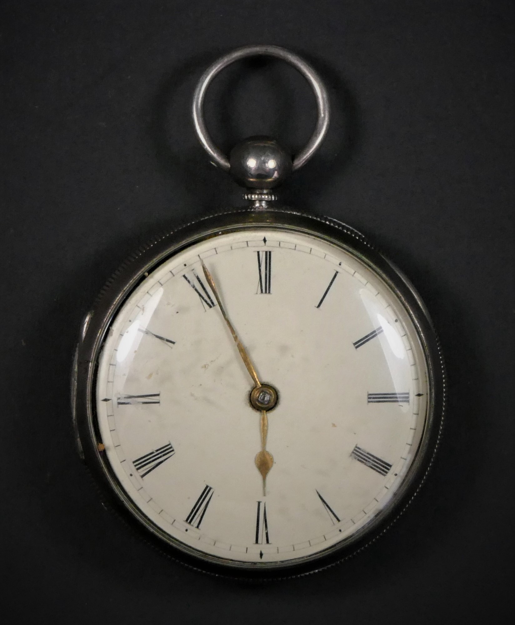 A George III Irish silver verge pocket watch by L'Estrange, Dublin, Dublin assay 1806, white
