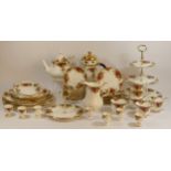 A Royal Albert (Old Country Roses) breakfast and afternoon tea service for 12 place settings