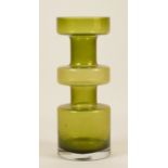 Tamara Aladin for Riihimaki, a green camshaft vase, 28cm high