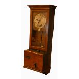 A Gledhill-Brook Time Recorder Ltd "Empire" oak cased eight day clock, off white dial with Roman