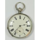 A Fine Silver key wind open face pocket watch