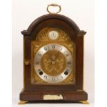 An F. W. Elliott striking bracket clock, retailed by Garrard & Co Ltd, London, gilt decoration