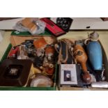 A substantial collection of brewery and alcohol related collectables, including hipflasks, canteens,