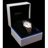 Seiko 100M, a stainless steel quartz date gentleman's wristwatch, model SGEF 83P1, ref. 7N42-0FH0,
