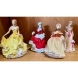 Royal Doulton 'Pretty Ladies', Spring, Summer, Autumn, Winter. (4)