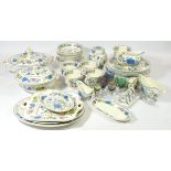 Masons regency part dinner and tea service, to include two turines, toast rack, two meat plates,
