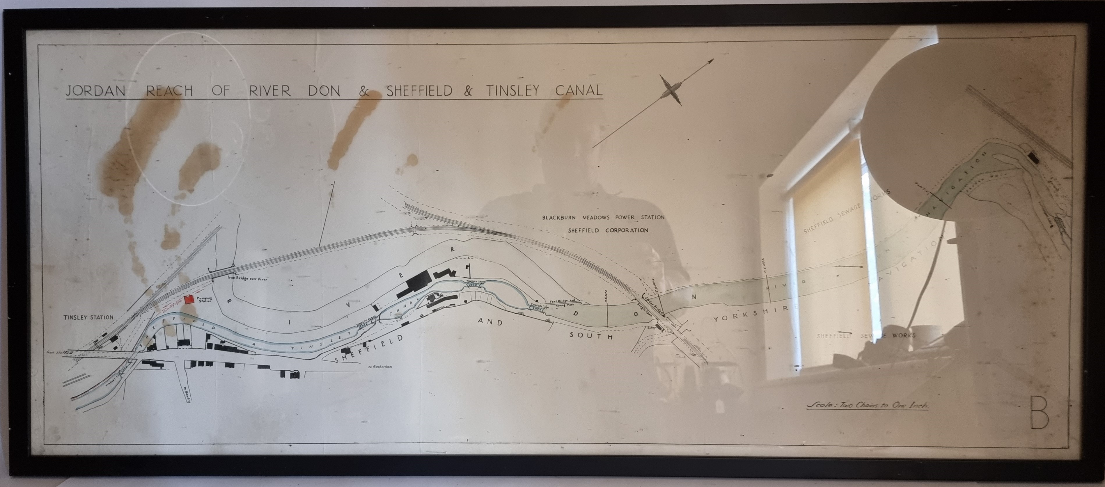 The Jordan Reach of the River Don and Sheffield and Tinsley Canal, scale two chains to one inch