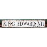 KING EDWARD VII, a single sided vitreous enamel advertising sign, the reverse painted COURAGE, 15