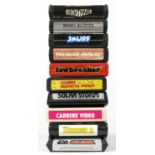 Ten Atari cartridges, to include Gopher, Solar Storm, Cookie Monster Munch, Jawbreaker, Pressure
