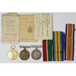 WWI Naval trio, Victory and War awarded to Jnr. Eng. R.T. Fairminer, Mercantile Marine Reginald T.