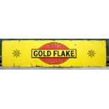 A vitreous enamel single sided sign, Will's Gold Flake Cigarettes, 178cm x 46cm