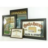 A vintage Crosse & Blackwell Table Fruit advertising mirror, 42 x 29cm, a vintage Coach and Horses