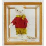 Steiff, Rupert Bear plush figure, Rupert Classics number 662782 complete with outfit and leather