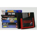 Seven NES games, to include Isolated Warrior (boxed), Bionic Commando (boxed), Defender Of The Crown