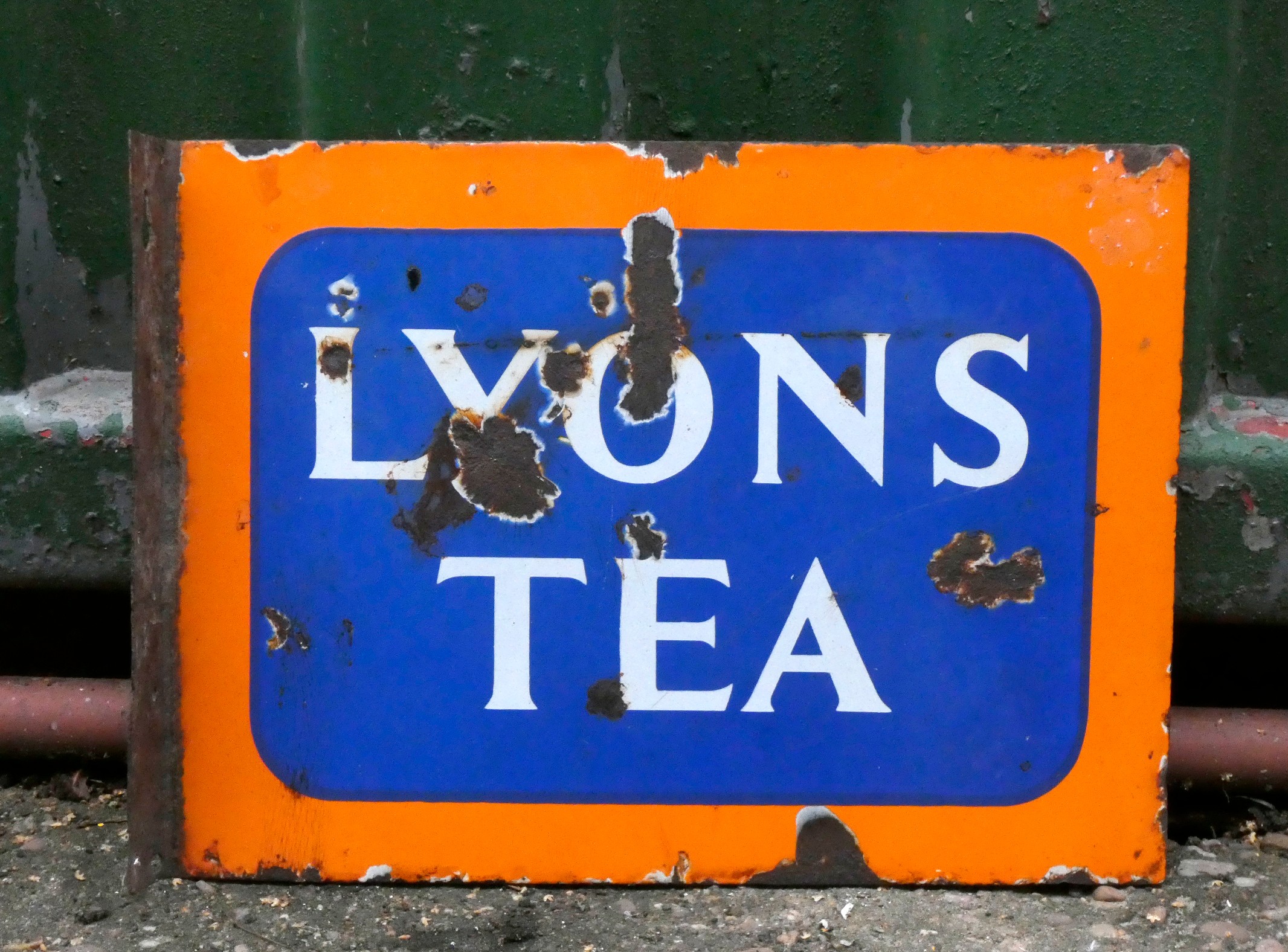 An enamel double sided sign, Lyons Tea, 39cm x 28cm - Image 2 of 2