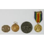 WWI, two Victory medals, 138728 Pte. Pritchard R.A.F., together with his dog tag, and 16653 Pte J.F.