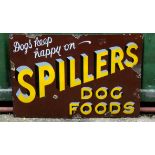A vitreous enamel single sided sign, Spillers Dog Food, 77cm x 51cm