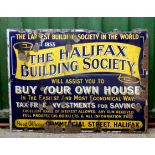 The Halifax Building Society, a single sided vitreous enamel advertising sign, 92 x 122cm.