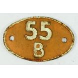 A Shed plate, 55B, Stourton (Leeds).