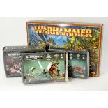 Four boxed Warhammer model kits (unsure if complete), most sprues intact, to include Warhammer
