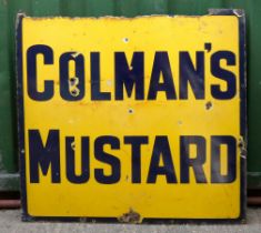 Colman's Mustard, a single sided vitreous enamel advertising sign, 91 x 97cm.
