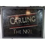 A Carling Black Label The No1 illuminated sign (no plug), 63cm x 48cm x 5cm