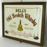 A Bells Old Scotch Whiskey Mirror, 55cm x 45cm