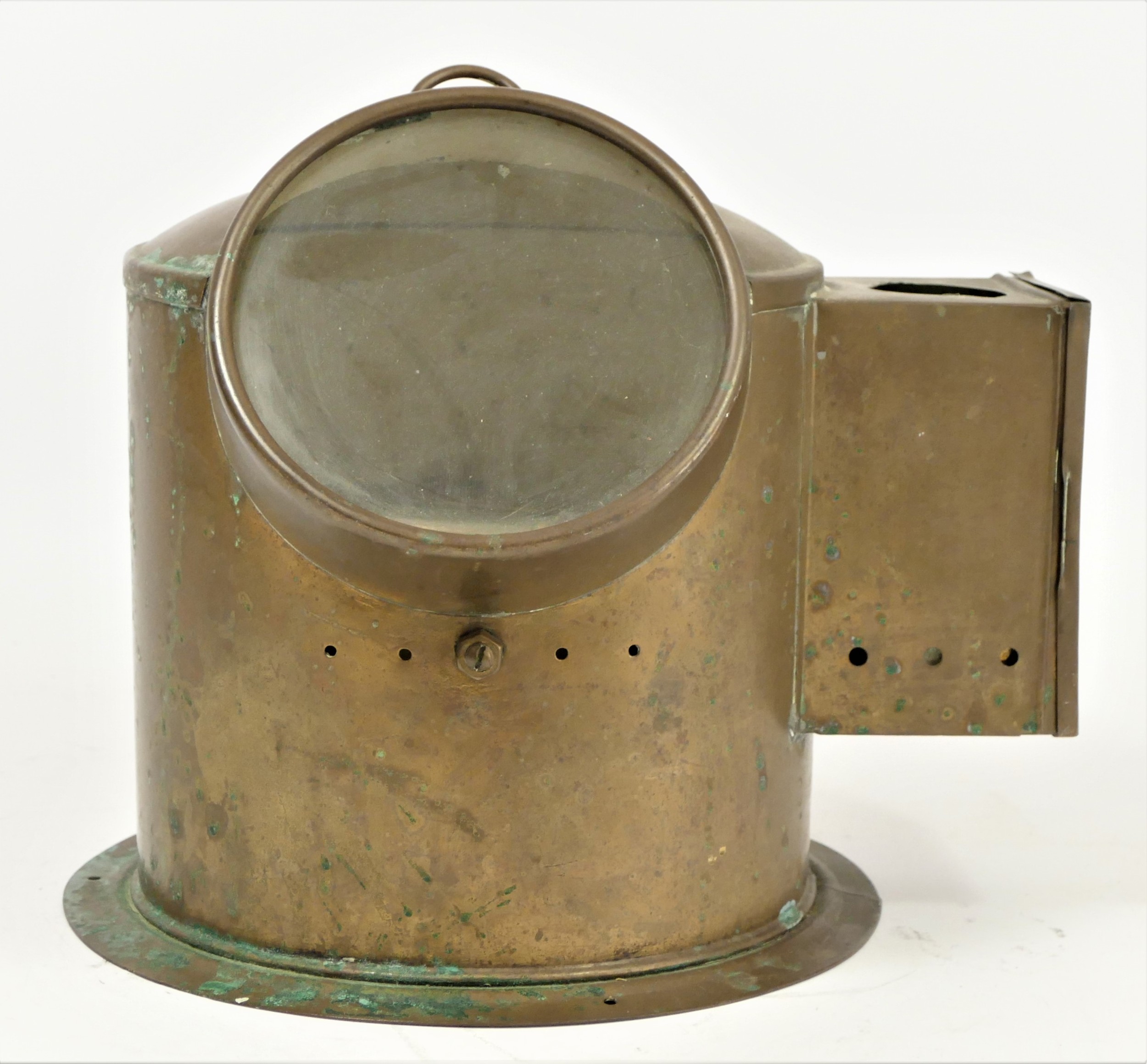 An early 20th century German 13cm compass with binnacle, by C. Plath, Hamburg, light compartment