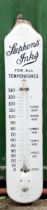An enamel single sided sign, Stephens Ink, with thermometer, 18cm x 92cm