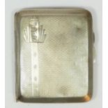 A silver cigarette case, Birmingham 1932, 86gm
