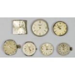 Longines, seven ladies manual wind watch movements, spares or repair