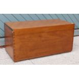 WITHDRAWN - A Victorian mahogany chest/blanket box - W: 86cm D: 40cm H: 41cm.