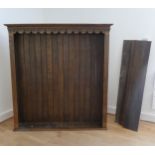 An oak four shelf bookcase with moulded sides, 140 x 29 x 145cm.