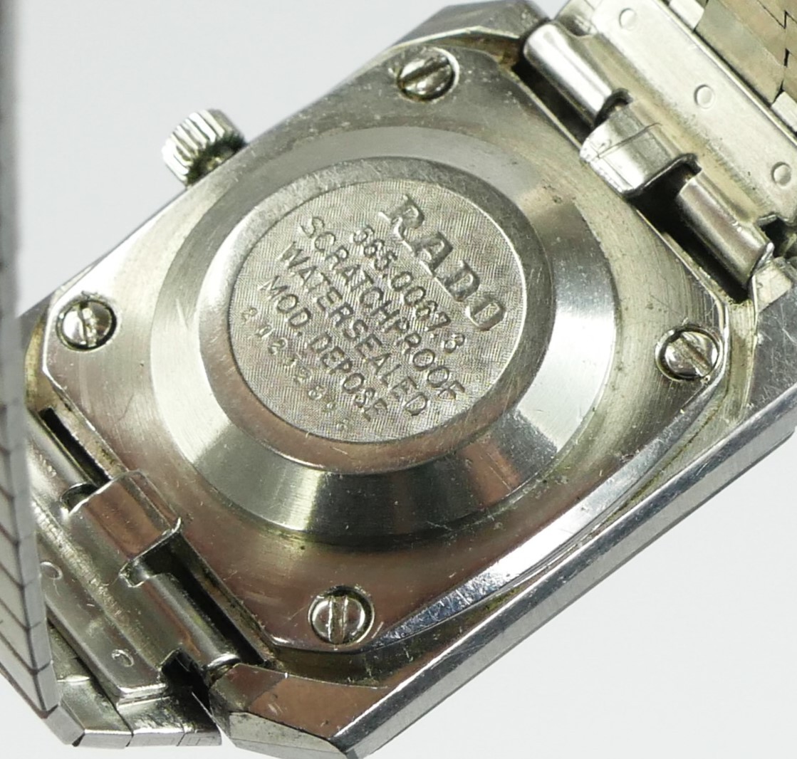 Rado, a stainless steel automatic date gentleman's wristwatch, ref 565.0067.3, with mottled brown - Bild 4 aus 4