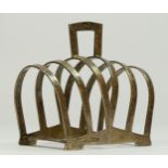 An Art Deco silver four division toastrack, Sheffield 1933, 111gm, 10cm