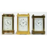 A J. Coleman French 8 day carriage clock, together with a Mathew Norman carriage clock and an