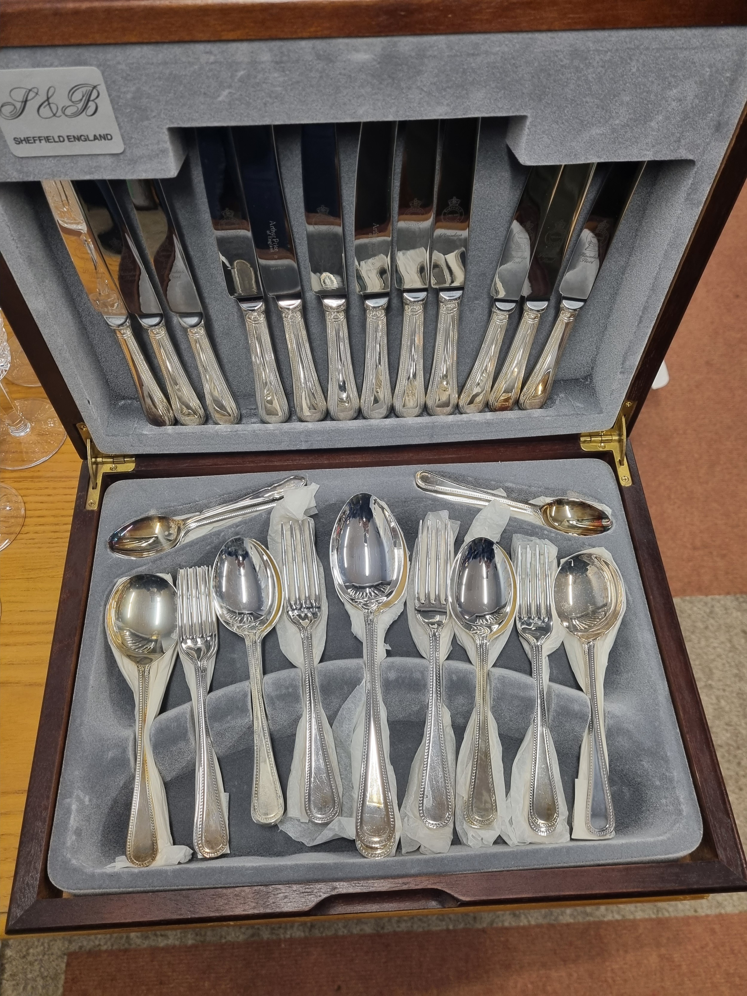 A six place settings canteen of cutlery, silver plated - made in Sheffield England. - Image 2 of 2