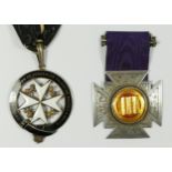 A silver gilt and enamel Masonic jewel, Great Priory St. John of Jerusalem, Palestine, Rhodes and