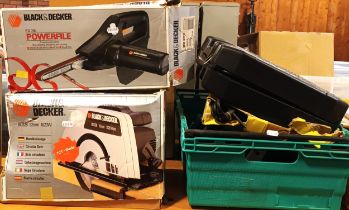 A Black & Decker circular saw - BD28, 52mm (boxed), together with a Parkside multi saw PFS710, a