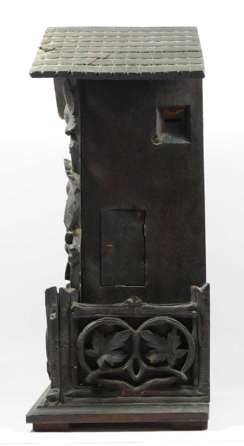 A late 19th/early 20th century Black Forest bracket cuckoo clock, the circular dial bearing roman - Image 2 of 5