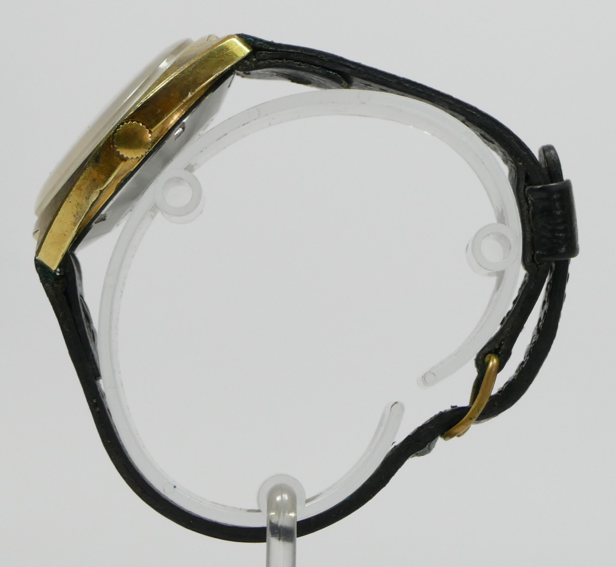 Bulova Ambassador, a gilt metal automatic date gentleman's wristwatch, 35mm - Bild 3 aus 4