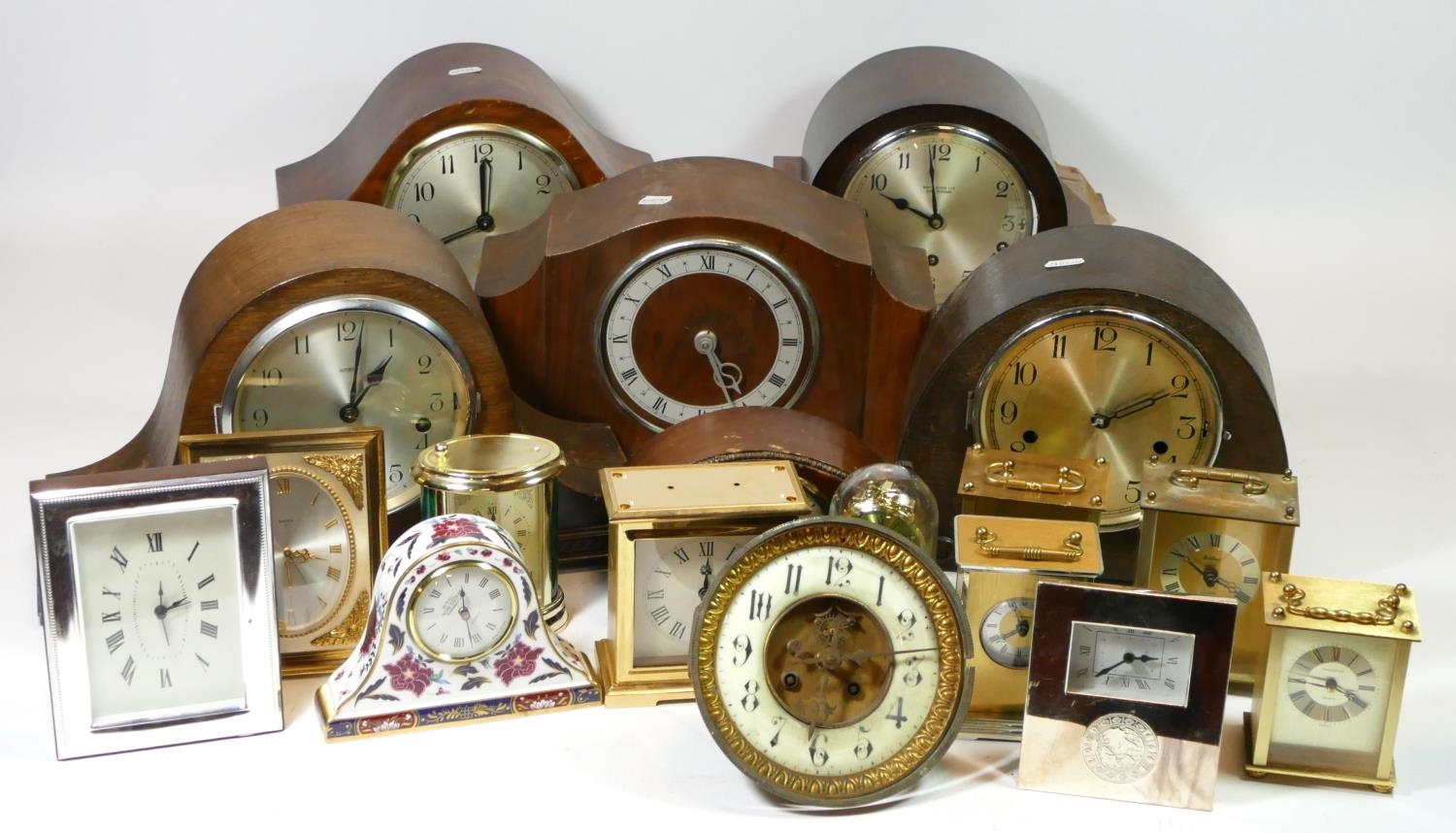 A collection of mid 20th century clocks, to include a Smiths bakelite cased example, together with a - Image 2 of 2