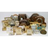 Four boxes of carriage clocks and alarm clocks, to include manual wind and quartz movements. (4)