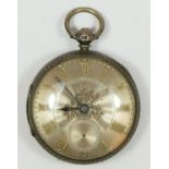 John Forrest, London, a Victorian silver open face key wind fusee pocket watch, Chester 1899,