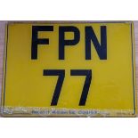 Registration number FPN 77, on retention, buyer to pay for the transfer.