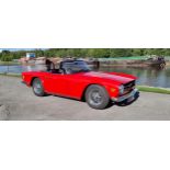 1973 Triumph TR6 injection, overdrive, 2500cc. Registration number BCT 955L. Chassis number