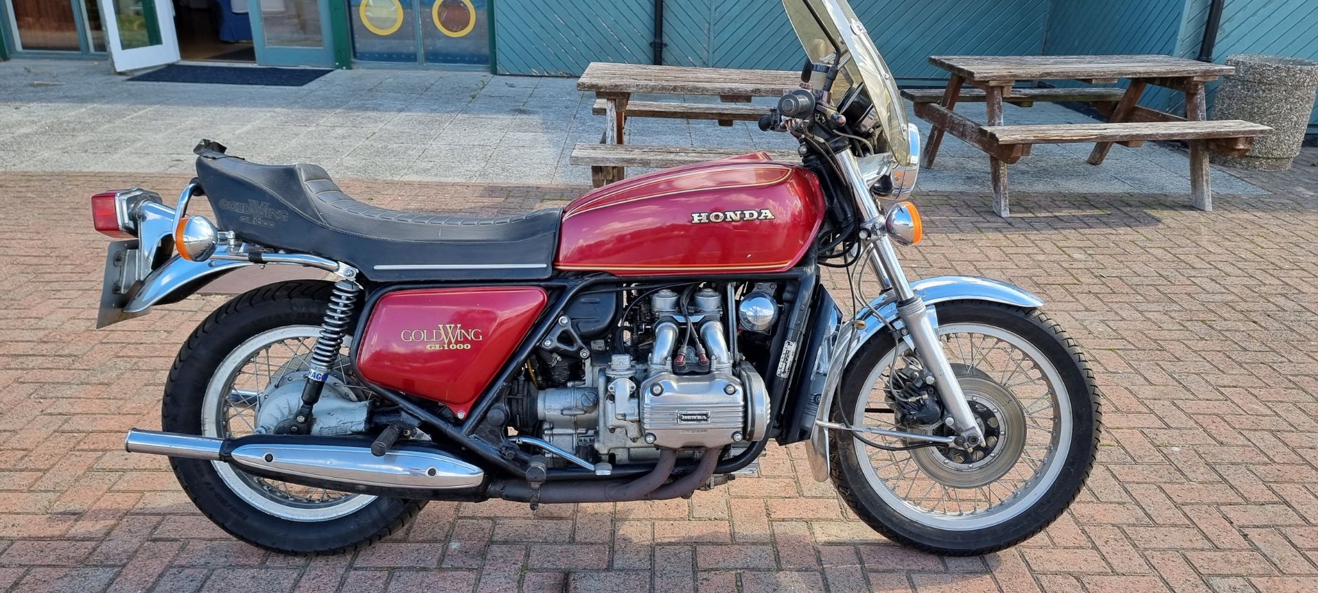 1976 Honda Gold Wing GL1000, 999cc. Registration number MAU 606P. Frame number GL1-2002389. Engine