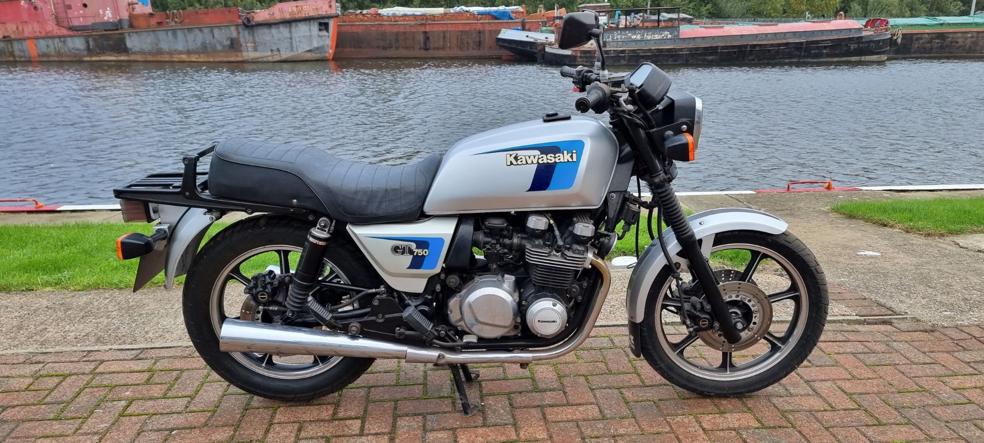 1985 Kawasaki GT750 P3, 738cc. Registration number C150 HCP. Frame number KZ750P-006016. Engine